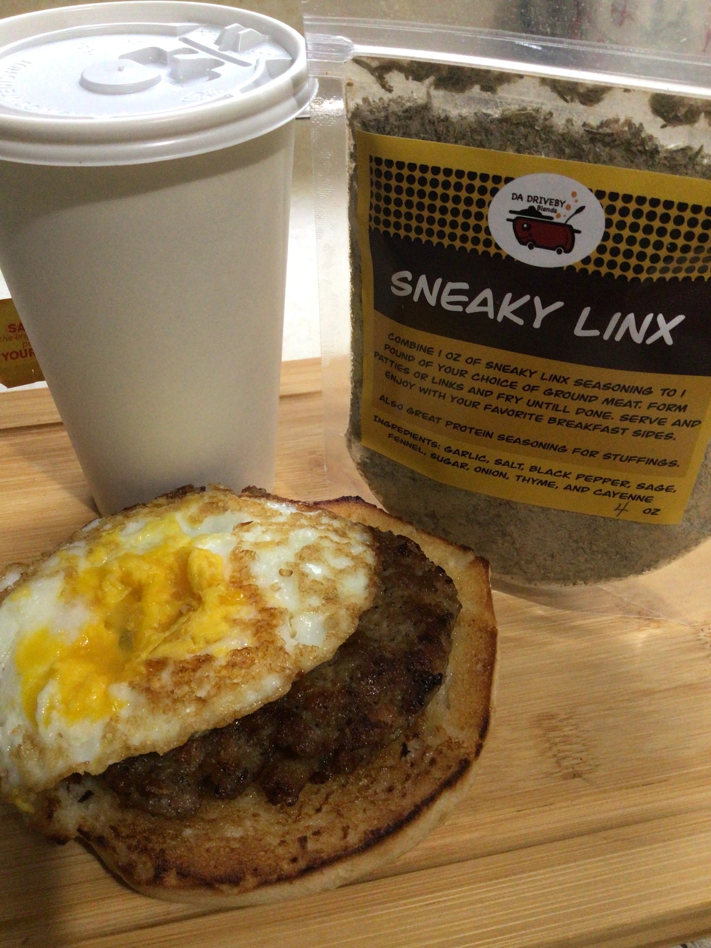 Introducing our new one and done blend Sneaky Linx which is our breakfast sausage recipe to make any ground meat of your choice including plant base options sausage.