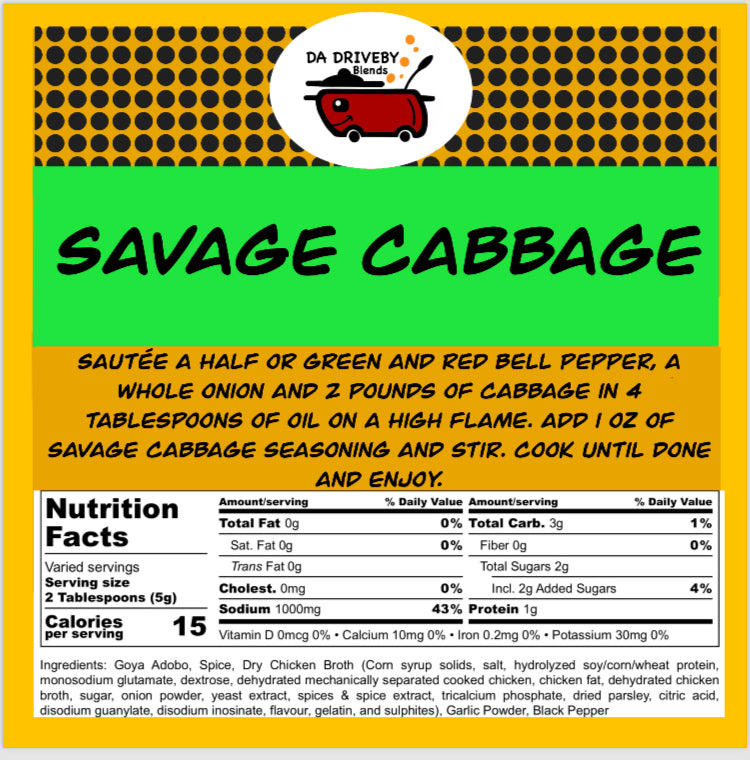 Savage Cabbage. 3oz